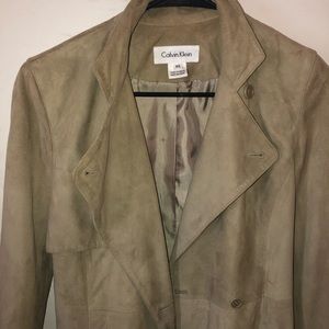Calvin Klein Suede Moto Jacket. NWOT